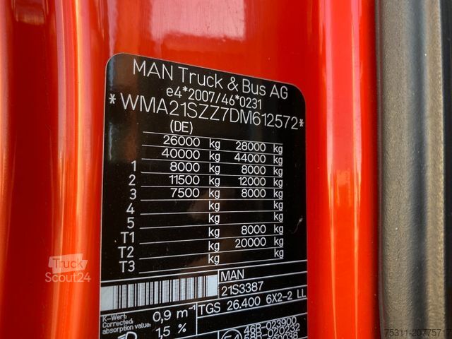 Ladbil med lad MAN TGS 26.400 6x2-2 LL | PK 18001*Lenk/Lift*AHK*AC
