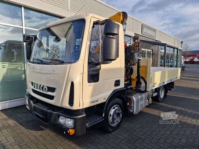 Pick-up kombi IVECO 75 E 190 Pritsche/Kran/Funk/Seilwinde/ 33 TKM