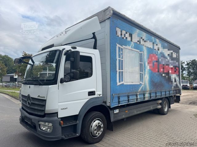 Flaklastbil med kapell MERCEDES-BENZ Atego 1221 / Schiebeplane + Dach / TOP
