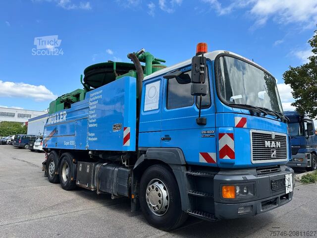 Piesūces transportlīdzeklis MAN 26.403 F2000 Silent 6x2 Kanalreiniger Saug - un...