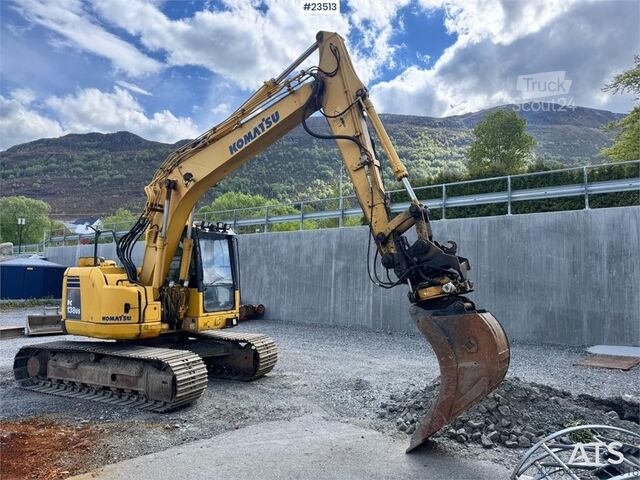 багер на вериги Komatsu PC138US-8 Crawler Excavator w/Rototilt – 2 Buckets