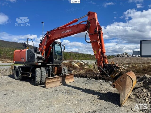 حفارة ذات عجلات Hitachi ZX140W-3 wheel excavator with Rototilt and grading