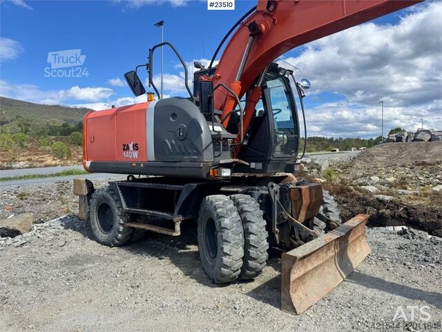 حفارة ذات عجلات Hitachi ZX140W-3 wheel excavator with Rototilt and grading