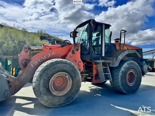 Wheel loader Hitachi ZW310 Wheel Loader w/ Bucket and Pallet Forks – 7,