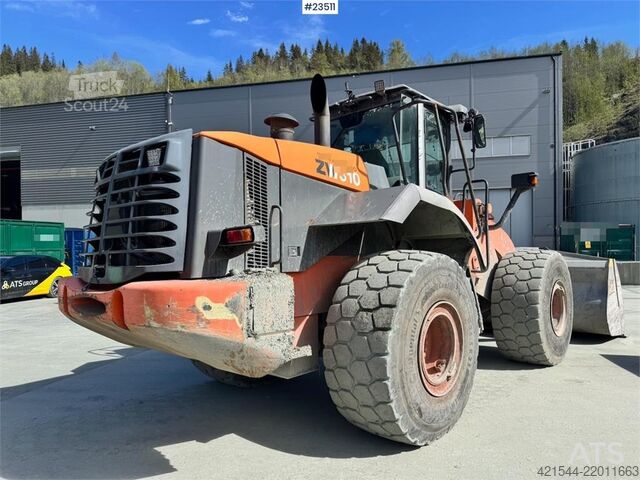 Wheel loader Hitachi ZW310 Wheel Loader w/ Bucket and Pallet Forks – 7,