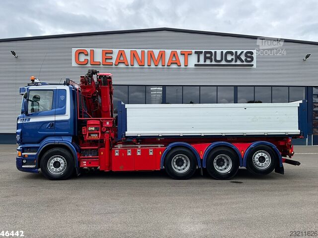 Scania R 560 V8 8x4 retarder Hiab 24-tonmetrska nakladalna dvigalka Scania R 560 V8 8x4 Retarder Hiab 24 Tonmeter laadkraan
