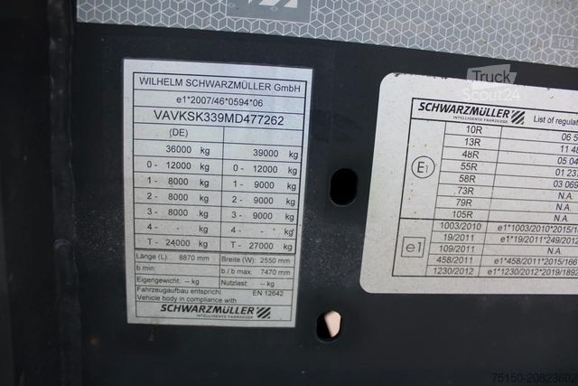 Savivartis puspriekabė SCHWARZMÜLLER Kippmulde ALU mit STAHLEINLAGE 28 m³ Nr.: 262