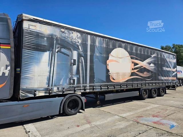 Otevřený návěs s plachtou KRONE Gardine Mega, Anti Eis Dach,2 Liftachse,Hubdach