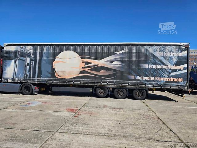 Otevřený návěs s plachtou KRONE Gardine Mega, Anti Eis Dach,2 Liftachse,Hubdach