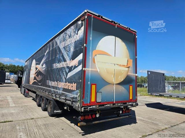 Otevřený návěs s plachtou KRONE Gardine Mega, Anti Eis Dach,2 Liftachse,Hubdach