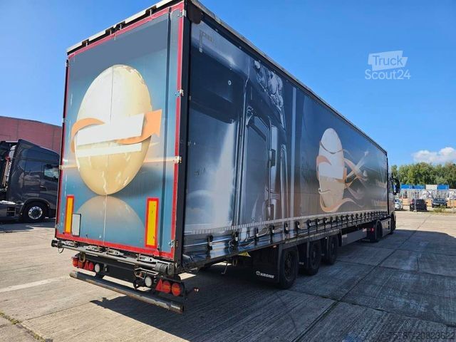 Otevřený návěs s plachtou KRONE Gardine Mega, Anti Eis Dach,2 Liftachse,Hubdach