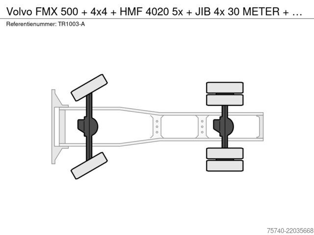 Standard-SZM Volvo FMX 500 + 4x4 + HMF 4020 5x + JIB 4x 30 METER +...