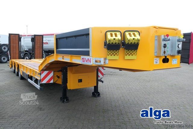 Low loader semitrailer GVN 3GVN, Gelenkt, Hydr. Rampen, Luft-Lift