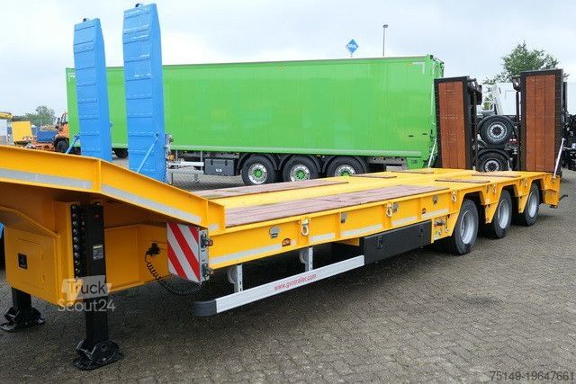 Low loader semitrailer GVN 3GVN, Gelenkt, Hydr. Rampen, Luft-Lift