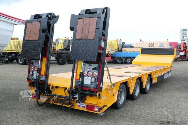 Low loader semitrailer GVN 3GVN, Gelenkt, Hydr. Rampen, Luft-Lift