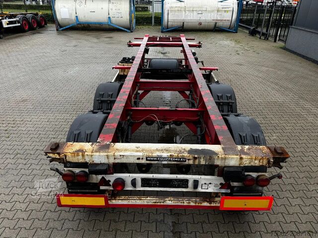 Transporte de contentores Krone 2-assig 20FT chassis, BPW + trommel, luchtverin...