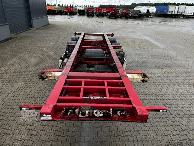 Transporte de contentores Krone 2-assig 20FT chassis, BPW + trommel, luchtverin...