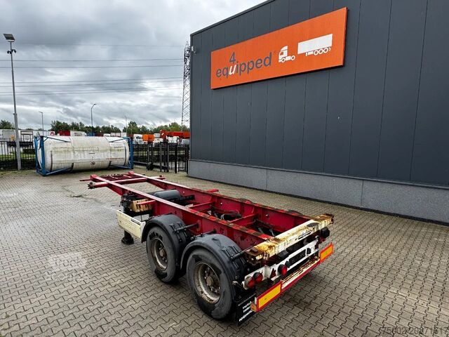Transporte de contentores Krone 2-assig 20FT chassis, BPW + trommel, luchtverin...