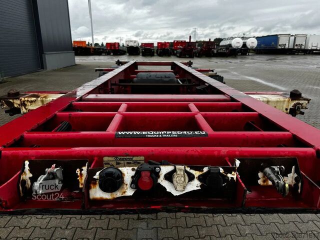 Transporte de contentores Krone 2-assig 20FT chassis, BPW + trommel, luchtverin...