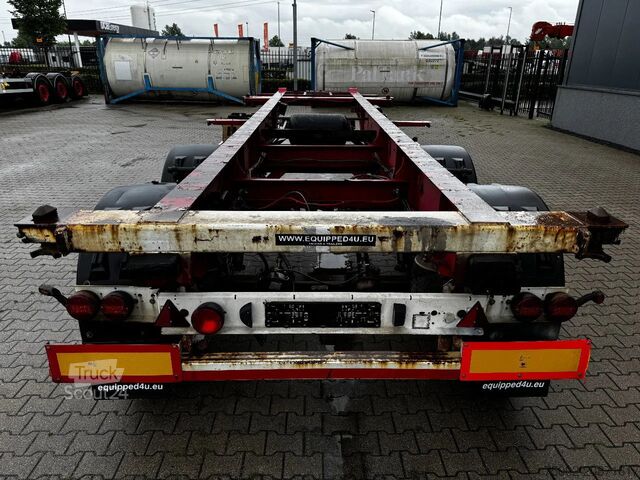 Transporte de contentores Krone 2-assig 20FT chassis, BPW + trommel, luchtverin...