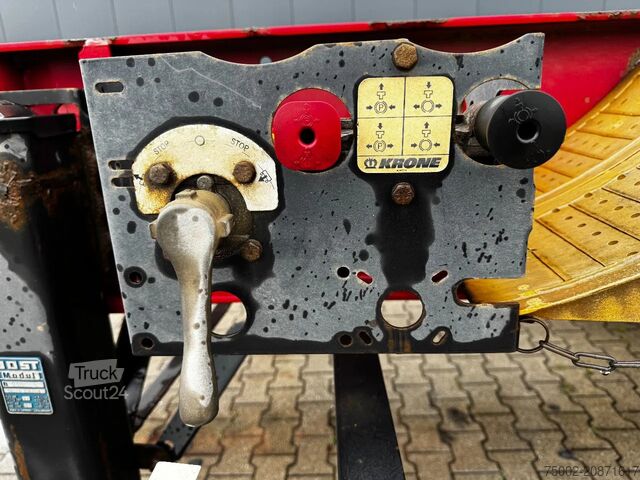 Transporte de contentores Krone 2-assig 20FT chassis, BPW + trommel, luchtverin...