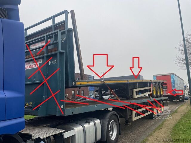 Plattformanhänger Haan OPL 45 Heavy Duty / Rungen-Potholes /BPW / 2x L...