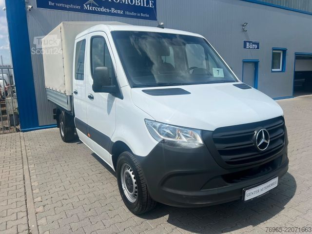 Gardinsided kassevogn MERCEDES-BENZ Sprinter 316 DOKA LANG PRITSCHE PLANE 6-SITZ AHK