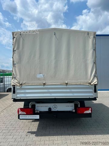 Gardinsided kassevogn MERCEDES-BENZ Sprinter 316 DOKA LANG PRITSCHE PLANE 6-SITZ AHK