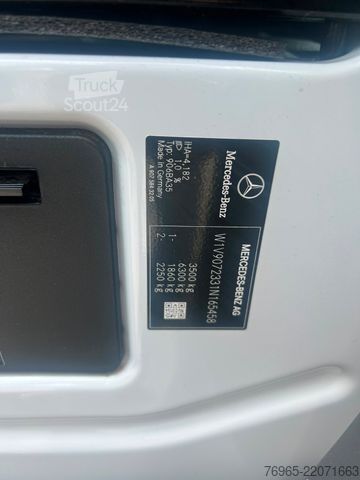 Gardinsided kassevogn MERCEDES-BENZ Sprinter 316 DOKA LANG PRITSCHE PLANE 6-SITZ AHK