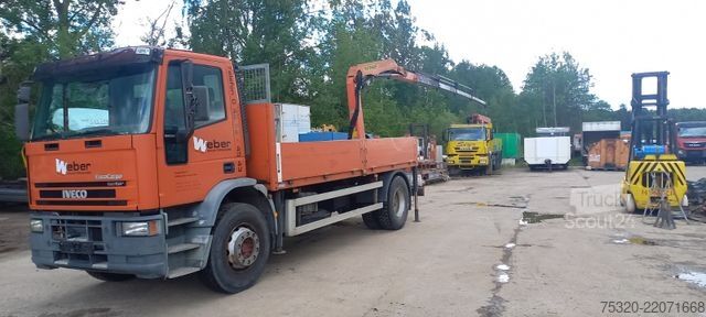 Automobilis ar plakanu platformu IVECO ML 180E 28 Kran