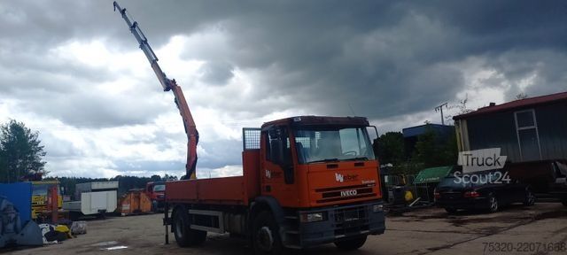 Automobilis ar plakanu platformu IVECO ML 180E 28 Kran
