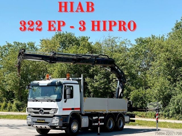 Kamyon üzerine monteli vinç MERCEDES-BENZ ACTROS 2641 * HIAB 322 EP-3 HIPRO+FUNK / 6x4