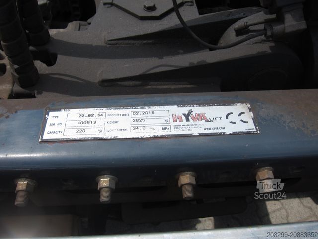 Camion benne à bras amovible SCANIA P410 CB6X2 HSA Hyva 22T Haken Liftachse