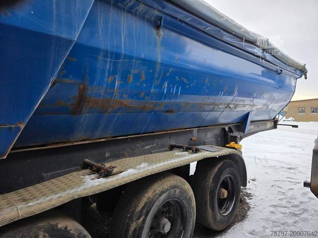 Semirremolque volquete MEILLER Stahlmulde MHKS 41/3-S, Schütte, Liftachse