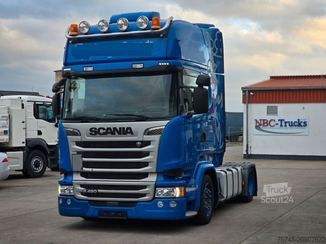 Nagy térfogatú nyergesvontató SCANIA R490 * STANDKLIMA * TEMP * RETARDER * 2X TANK