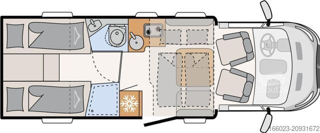 Camping-car semi-intégré DETHLEFFS Just Go T 7055 EBL Active-Modell