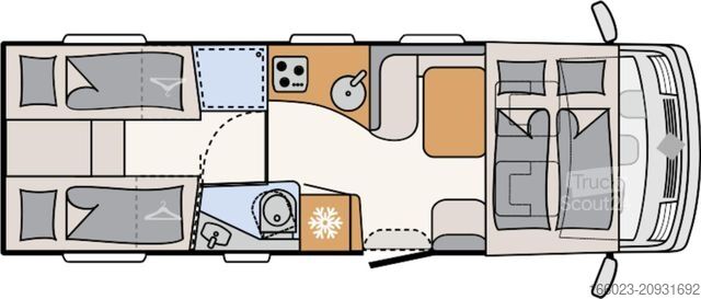 Ολοκληρωμένο αυτοκινούμενο τροχόσπιτο DETHLEFFS Esprit I 7150-2 EB