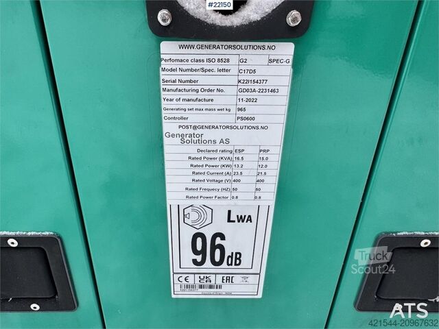 Utilaj de construcții Cummins C17D5 generator set – unused!