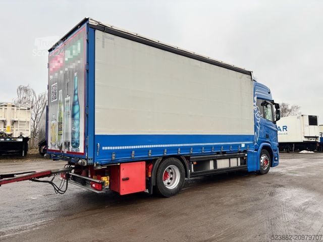 Platós teherautó ponyvával SCANIA R500 Komplettzug*Retarder*Edscha*Voll-Luft*SAF