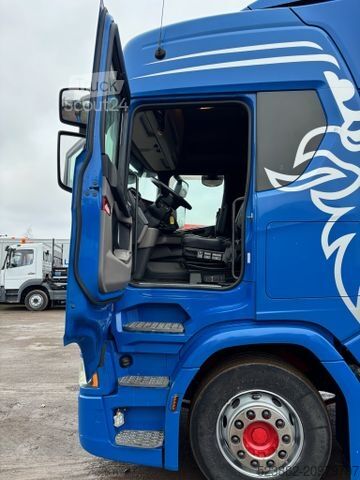 Platós teherautó ponyvával SCANIA R500 Komplettzug*Retarder*Edscha*Voll-Luft*SAF
