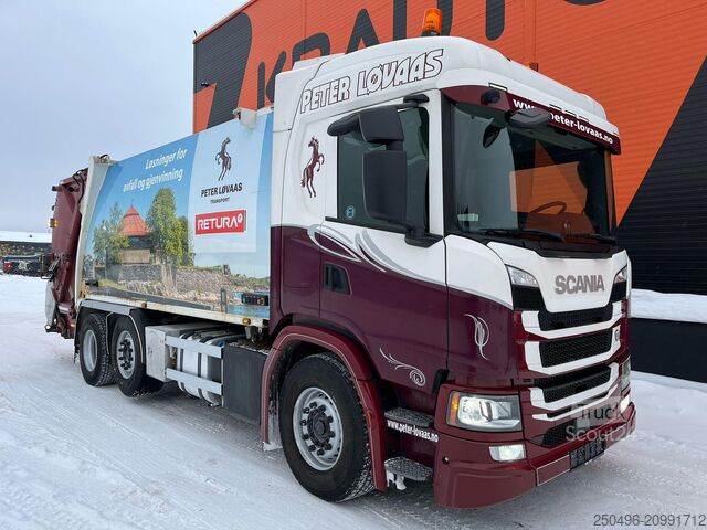 Camion poubelle Scania G 370 6x2/4 NTM KG-2B-HB  12,5+6,1 m3