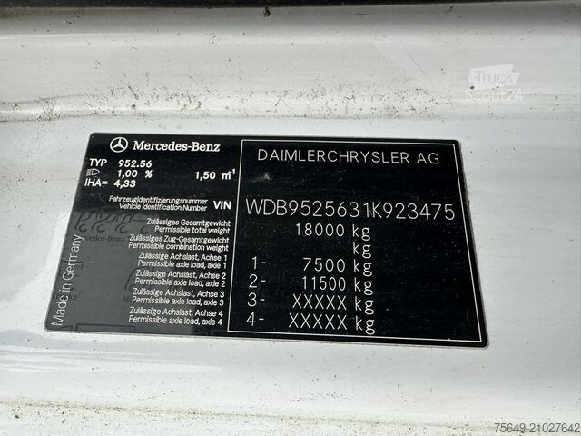 Tornkran Mercedes-Benz Axor 1833 AK 4x4 Axor 1833 AK 4x4 mit Heckkran Atlas 105.2-A2L