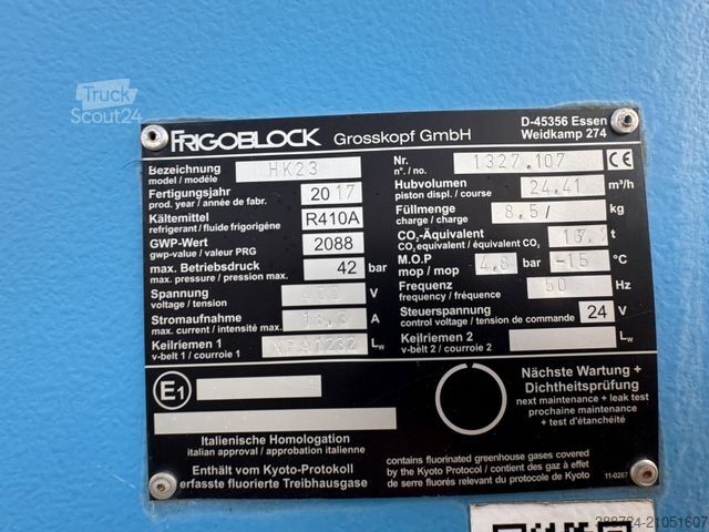 Remorque frigorifique ROHR RDSK/18IV*Frigoblock*LBW*Rolltor*Scheibenbr.*TÜV