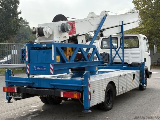 Camion équipé d'une grue DAF AE 45CE*Alu-kran Klaas 28/7*Dachdecker* Montage*