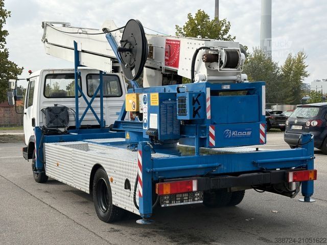 Camion équipé d'une grue DAF AE 45CE*Alu-kran Klaas 28/7*Dachdecker* Montage*