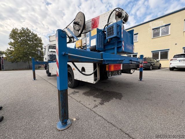 Camion équipé d'une grue DAF AE 45CE*Alu-kran Klaas 28/7*Dachdecker* Montage*