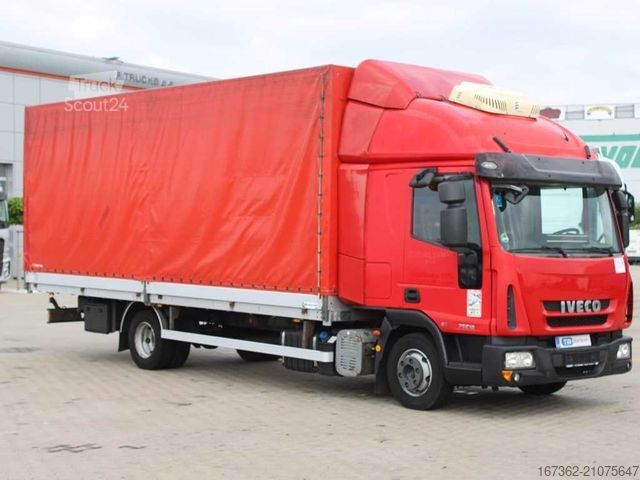 Samochód dostawczy z plandeką IVECO EUROCARGO 75E18, SECONDARY AIR CON., EURO 5