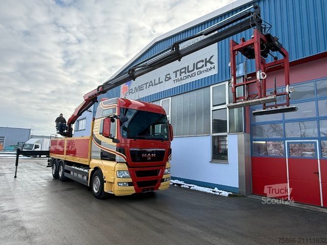Lastbilsmonterad kran MAN 26.480 TGX BL 6x2 Ladekran Palfinger PK 21001 L