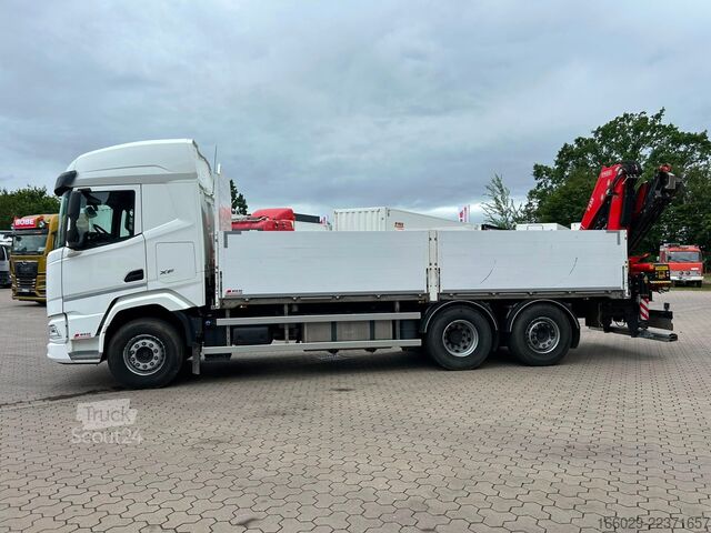 Camion cu platformă DAF XF 480 Baustoffpritsche mit Fassi Ladekran F235