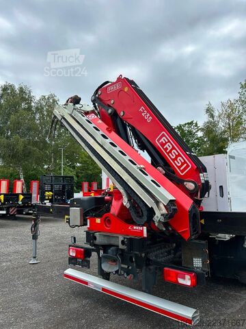Macara montată pe camion DAF XF 480 Baustoffpritsche mit Fassi Ladekran F235